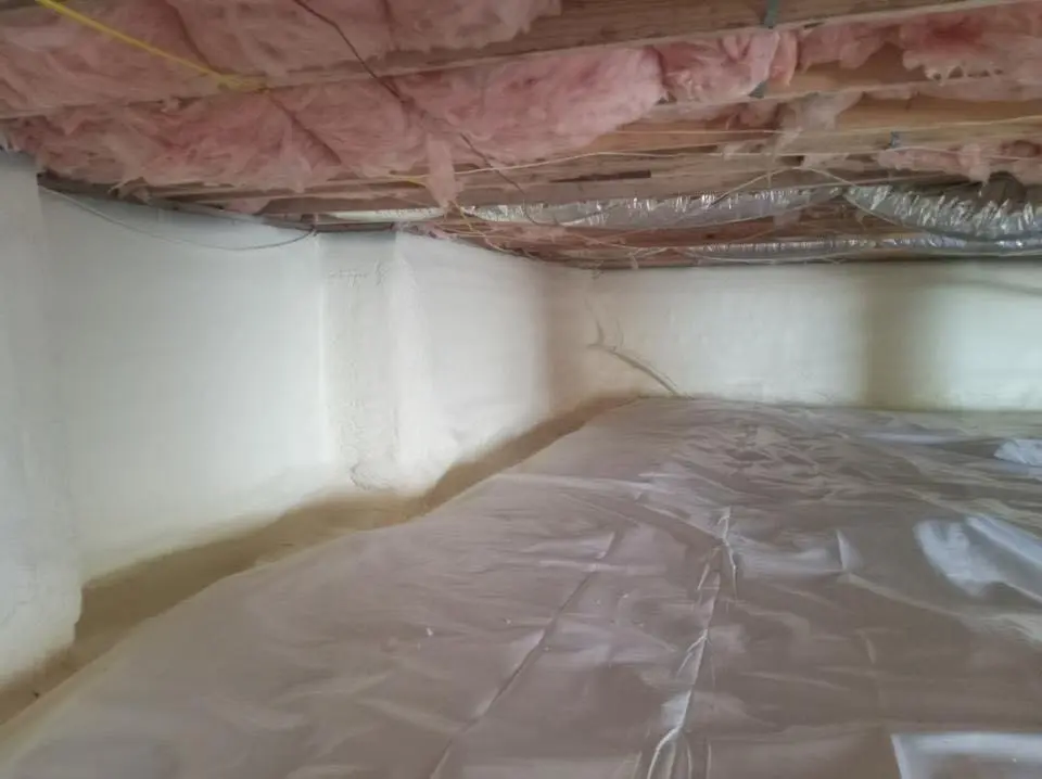 Crawl space encapsulation with closed-cell spray foam for Spray Foam Roofing in Verona